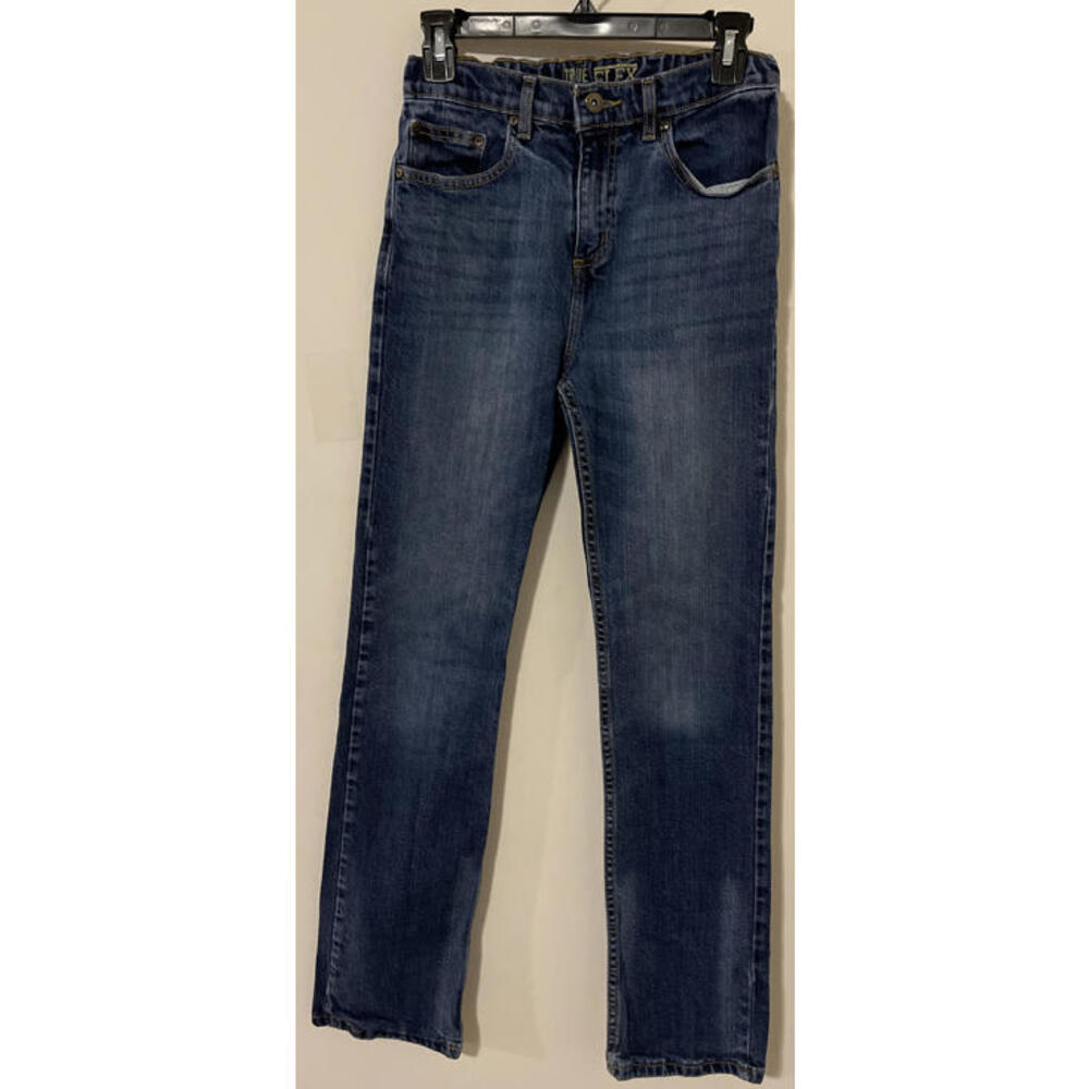 True Craft True Flex Boys Size 18 Blue Skinny Straight Adjustable Jeans! A1261